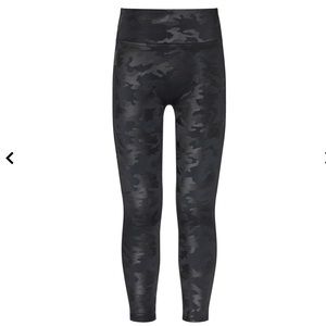 Spanx faux leather collection black camo legging